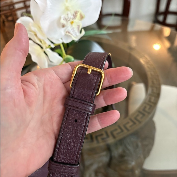 ππMARC BY MARC JACOBS NATASHA FLAP PLUM PEBBLED LEATHER CROSSBODY BAG!ππ - Picture 7 of 10